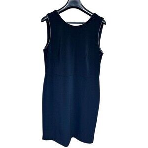 NWT Ann Taylor black pencil dress10 Silver Beaded Accent party classic cocktail